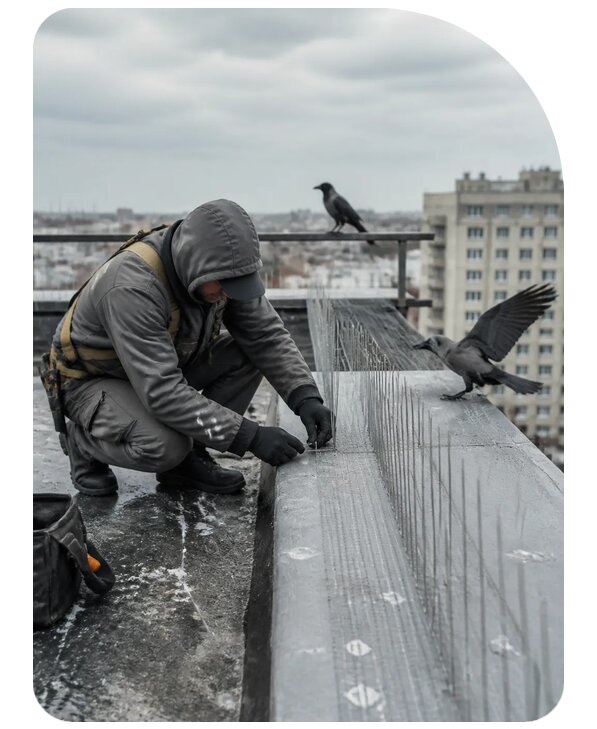 Защита от ворон под ключ в Сосногорске по цене от 5158 р. | Сенат-Сно